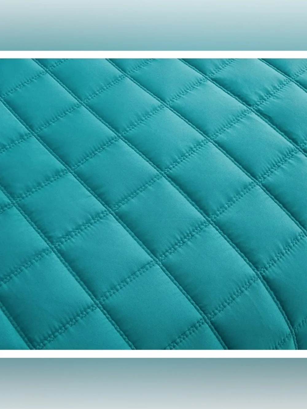 Teal Quilted king 3 piece quilt Set